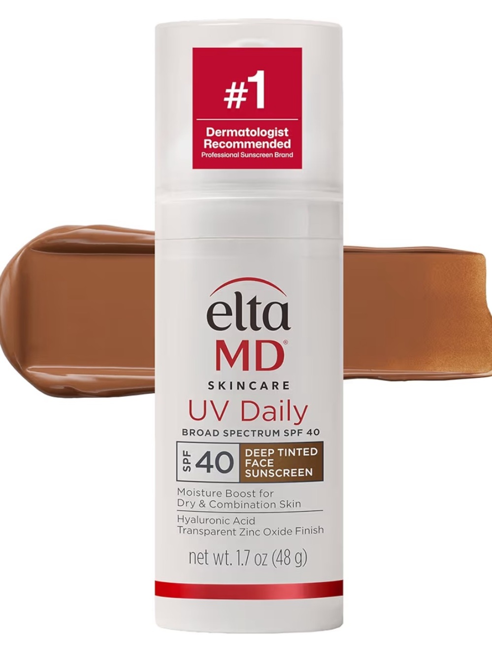 EltaMD UV Daily Deep Tinted SPF 40 Face Sunscreen Moisturizer 1.7 oz Pump